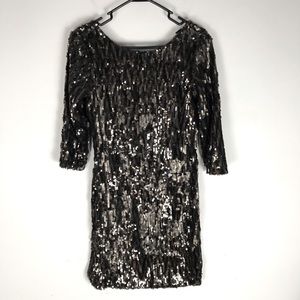 Alberto Makali sequin metallic mini dress party